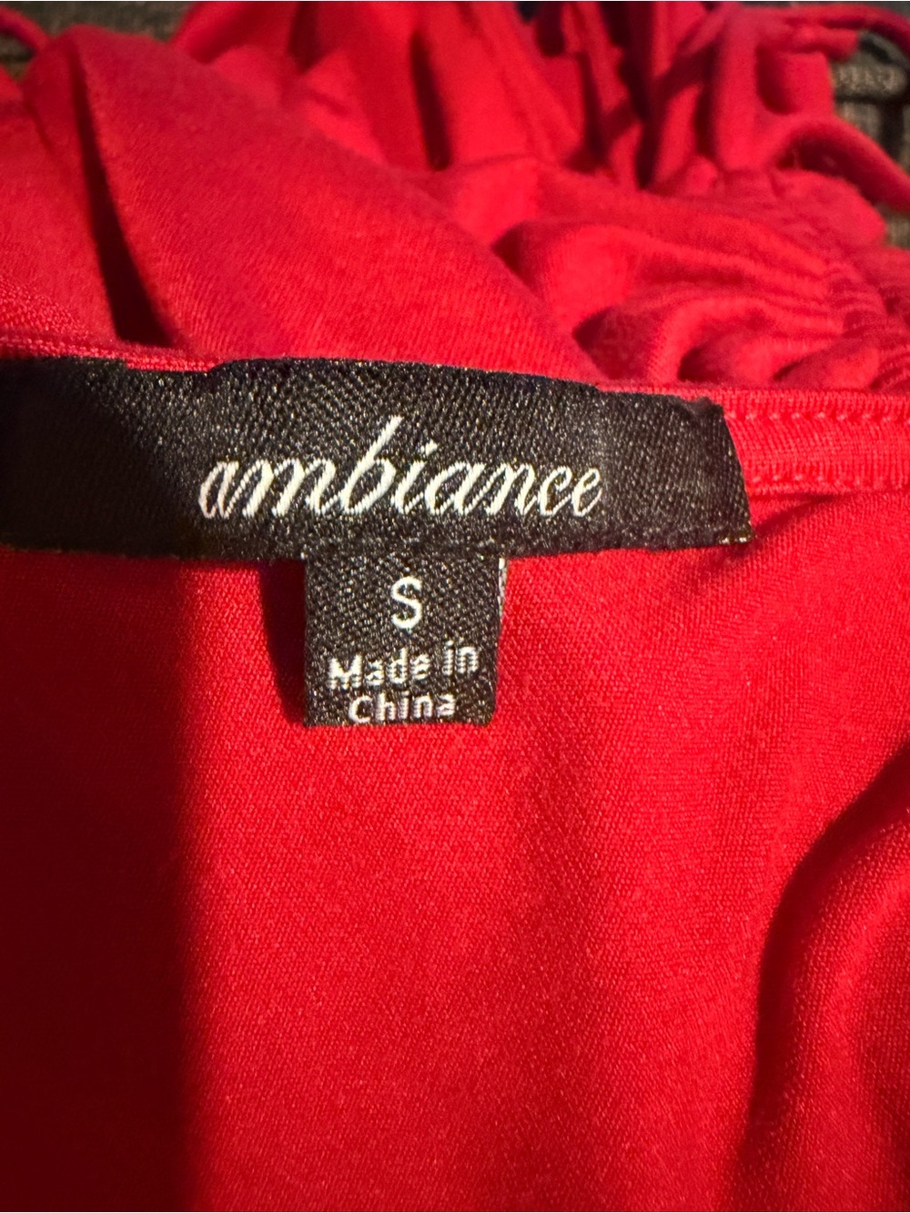 Ambiance Red One-Shoulder Ruched Drawstring Crop Top - Picture 5 of 6